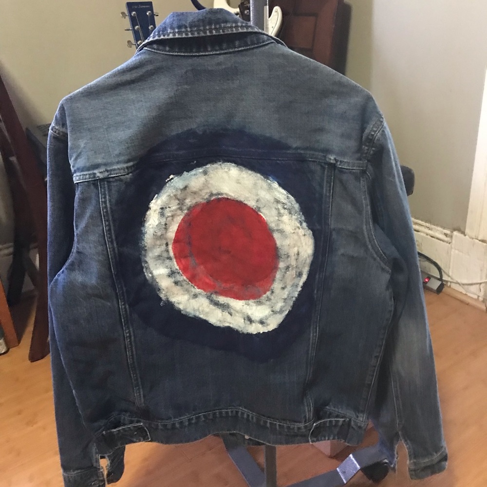 XL Denim Jacket WITH PAINTED BULLSEYE TARGET
